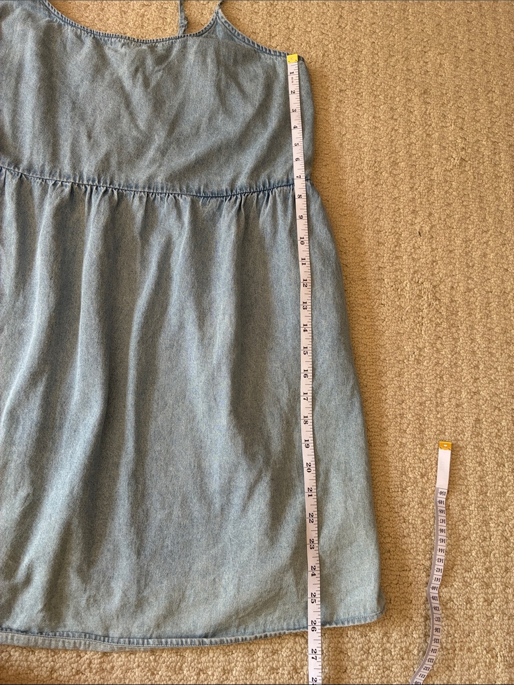 American Eagle Denim Strappy Babydoll Dress Size XL - Picture 10 of 11